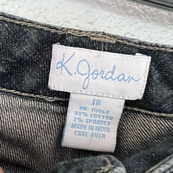 K. Jordan Dark Wash Plus Size Bootcut Jeans Size 18 - Picture 3 of 3